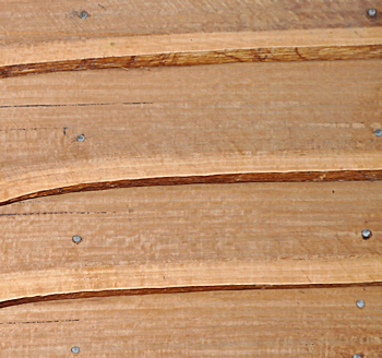 ‘Natural edge’ hardwood weatherboards