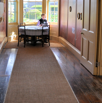 Hallway runner on a T&G strip floor